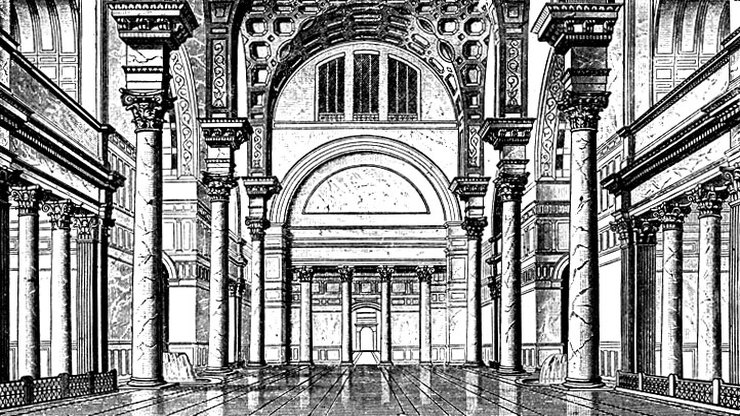 Главный зал бани императора